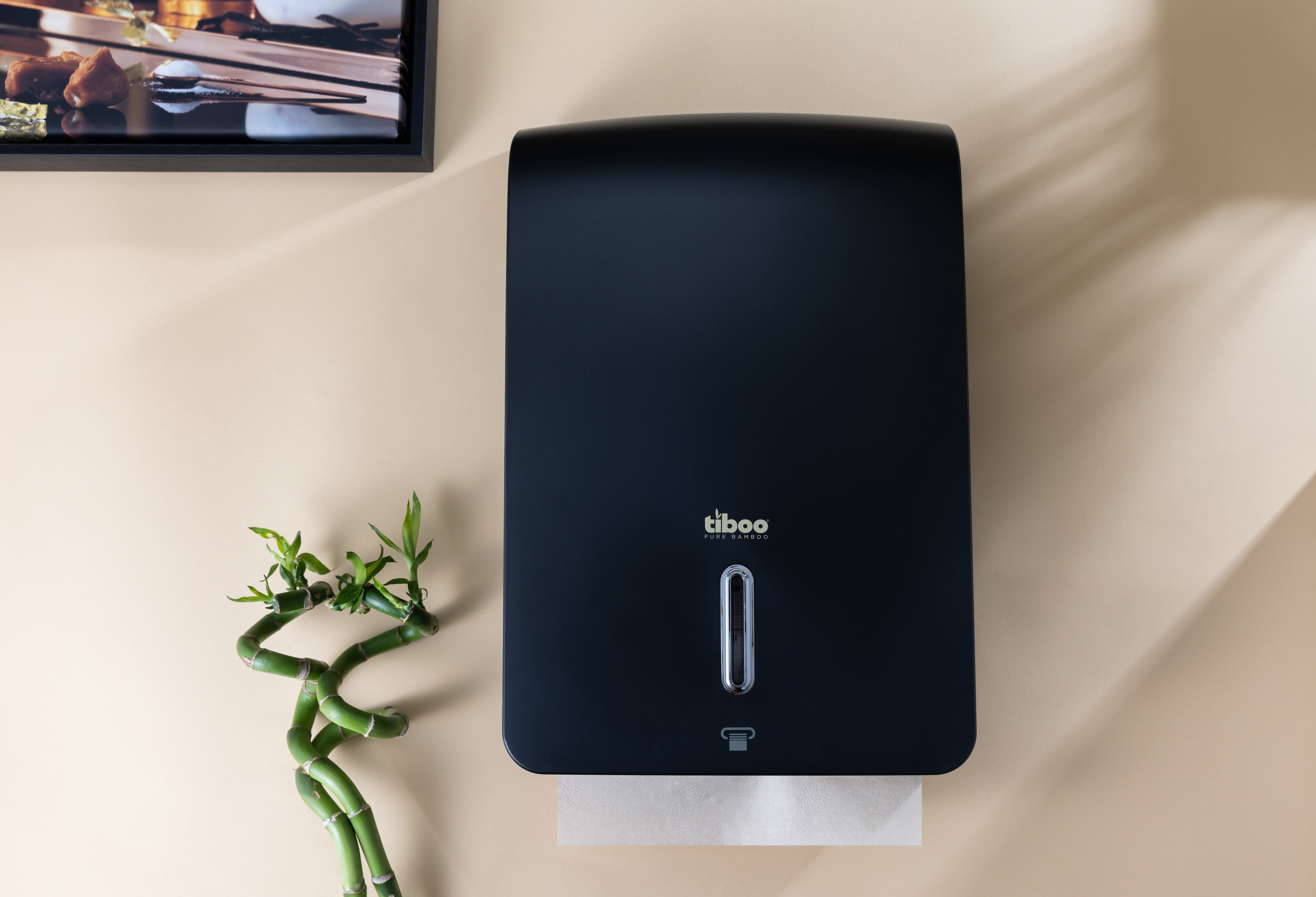 ZFold Hand Towel Dispenser Midnight Black Tiboo